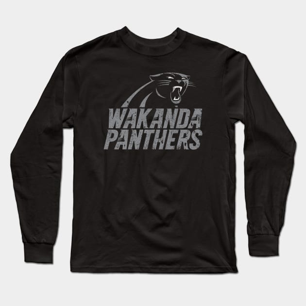 Wakanda Panthers Long Sleeve T-Shirt by huckblade